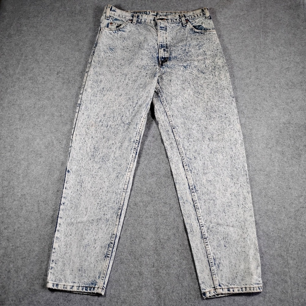 Vintage Levis 550 Orange Tab Acid Wash Jeans Men 36x31 Made in USA 1989 550-0209